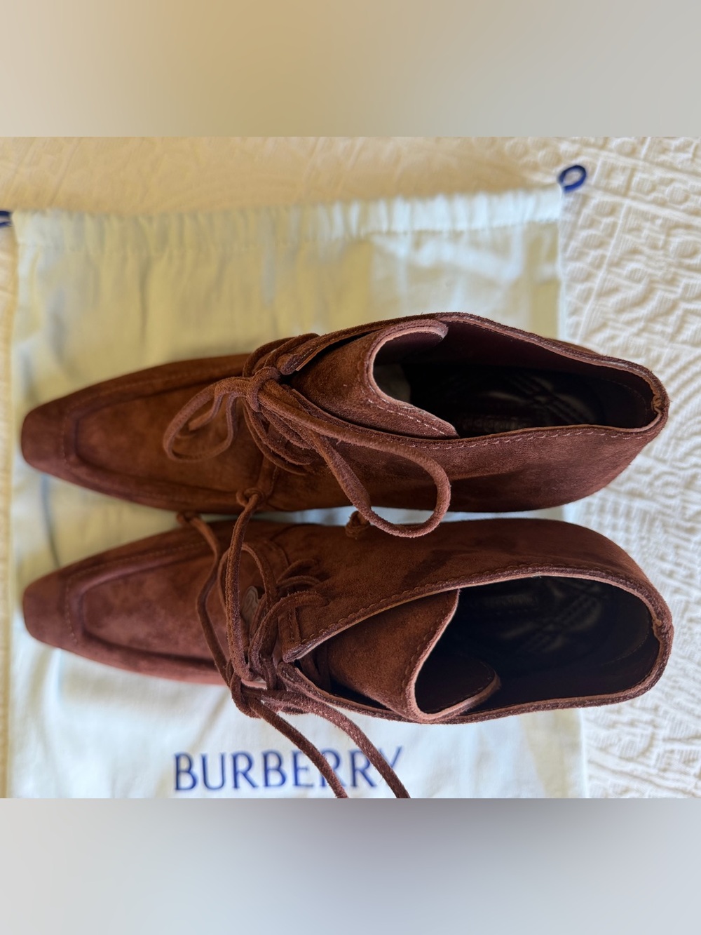 NWT Burberry Storm bootie 38 rich brown - Picture 3 of 11